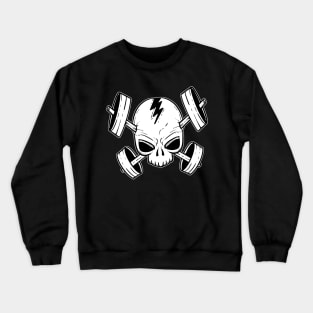 Skull Train Hard - For Gym & Fitness Crewneck Sweatshirt